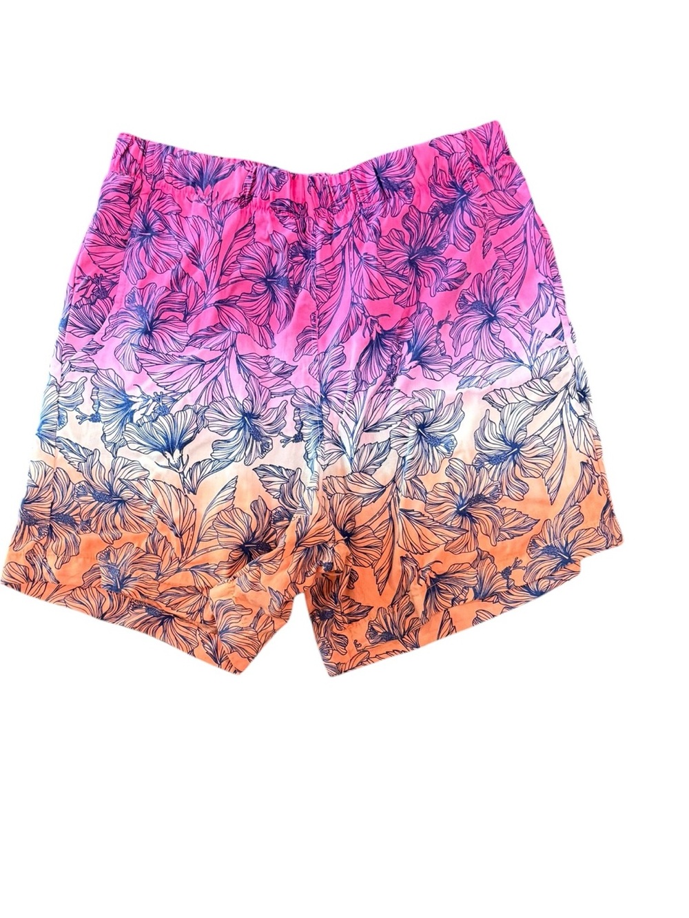 Electric & Rose Sonny Tencel Shorts Hibiscus Pink/Orange Size Small